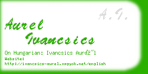 aurel ivancsics business card